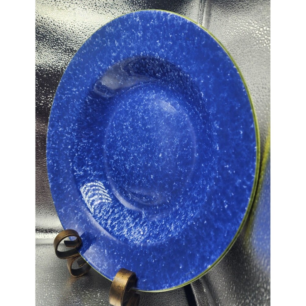 Over & Back Sojourn Sponge Blue Large Pasta Serving Bowl ITALY (READ LISTING!!!) - Picture 2 of 14